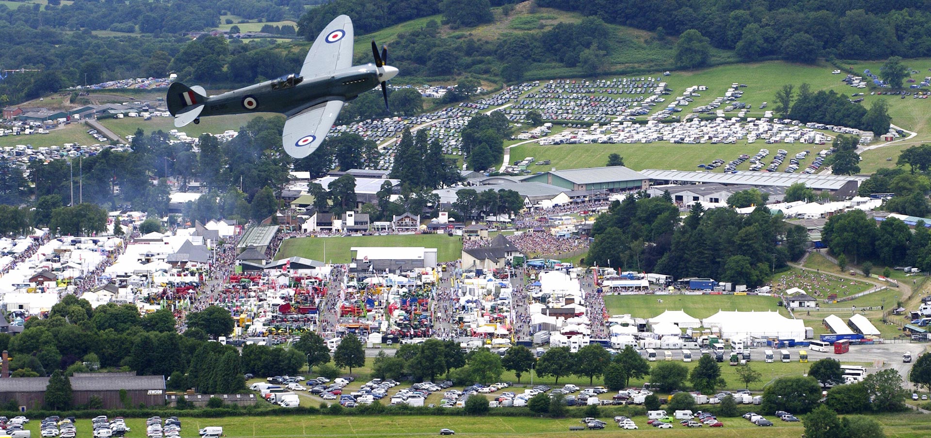Ariel shot of the Royal Welsh Show Ground