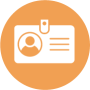 Name tag with person icon