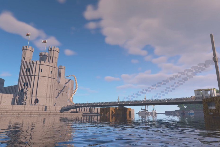 CareersCraft: Caernarfon Castle in a Minecraft world