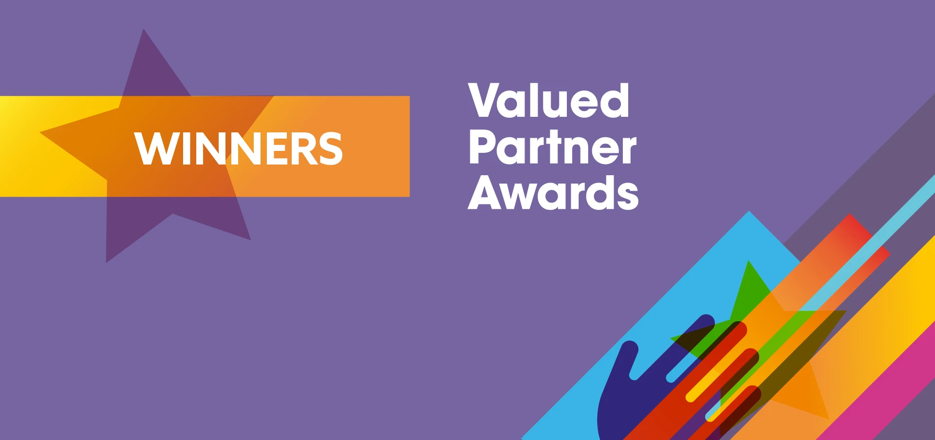 Valued Partner Awards winners, with star icon