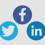 Facebook, Twitter and LinkedIn icons