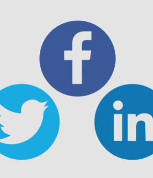 Facebook, Twitter and LinkedIn icons