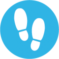 Icon of shoe footprint
