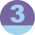 Icon of a number 3
