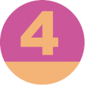 Icon of a number 4 