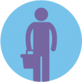 Icon of person carrying a basket