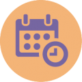 Icon of calendar and clock
