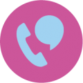 Icon of phone and speech bubble