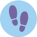 Icon of a foot prints
