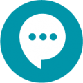 Icon of a speech bubble with three dots in it 