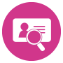 Apprenticeship search icon - job vacancy and magnifying glass