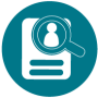 Graphic of job leaflet with person icon highlighted in magnifying glass