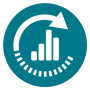 Graphic of data chart and arrow